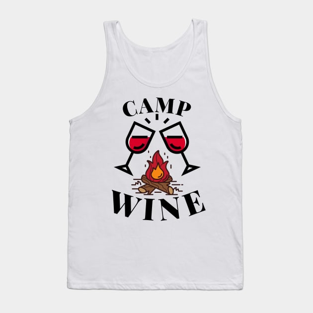 Camping And Wine Tank Top by JaunzemsR